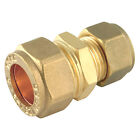 Brass REDUCING Straight Coupler - Compression Fitting Plumbing Quality Coupling