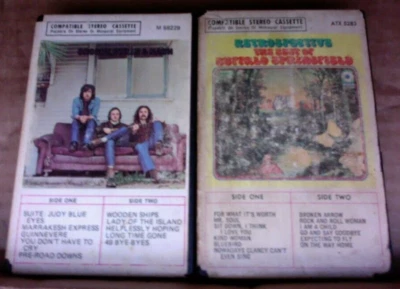 CASSETTE CSNY Crosby Stills Nash Buffalo Springfield CLAMSHELL case Paper labels - Image 1 of 4