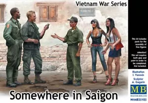 Master Box Models 35185 1/35 Guerra del Vietnam Saigon Soldati USA (2), Venduto Vietnamita - Foto 1 di 1