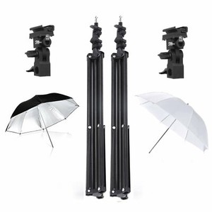 33'' Photography Umbrella Studio Reflective+2m Light Stand+B Type Flash Bracket