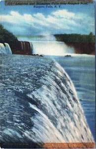 American Horseshoe Falls Prospect Point Cascate del Niagara N.Y. cartolina non spedita - Foto 1 di 2