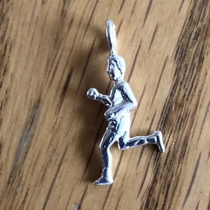 Runner Charm New STERLING SILVER CHARM For Bracelet 4581 - Picture 1 of 2