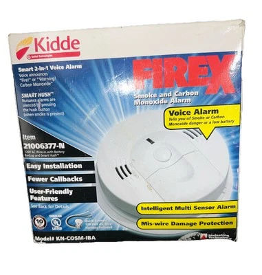 Kidde 21006377 Hardwired Combination Carbon Monoxide & Smoke Alarm  KN-COSM-IBA - Image 1 of 4