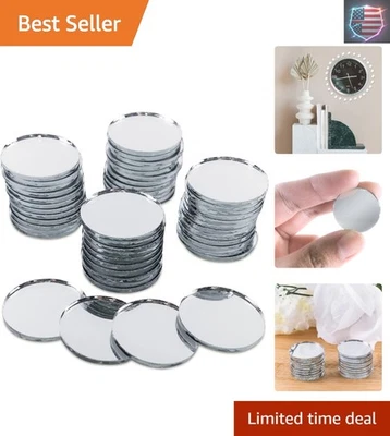 Versátiles mini círculos de espejo de vidrio de 1 pulgada - perfectos para manualidades y decoración del hogar Foto 1 de 4