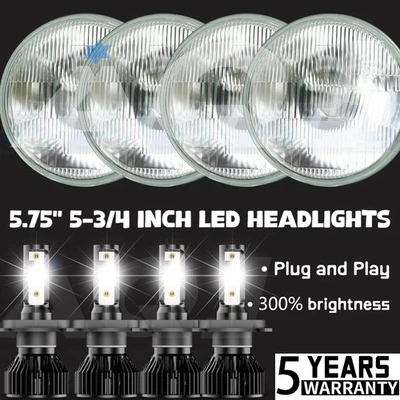 5.75 Inch Round LED Halo Headlight Hi/Lo Beam For Lincoln Continental 1961-1969 - Изображение 1 из 4