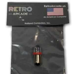 Red Pinball 6.3 Volt LED Round Replacement Bulbs 44/47 Bayonet Base BA9S, US - Picture 1 of 1