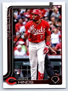 Rece Hinds 2025 Topps #217 RC Rookie Cincinnati Reds Baseball Card - Picture 1 of 2
