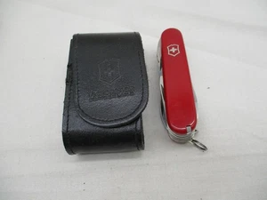 Victorinox Officier Suisse – Taschenmesser – 14 Funktionen - Rot + Leder Etui - Bild 1 von 8