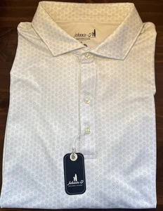Nuevo con etiquetas Polo de Golf Johnnie-O Blanco Azul Camisa Bridger Malla de Rendimiento Para Hombres Pequeño $98 - Imagen 1 de 10