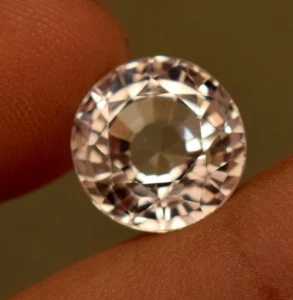 Lab Grown Pink Morganite Gemstone Round Cut 7.80 Ct Certified Loose Gemstone - Picture 1 of 5