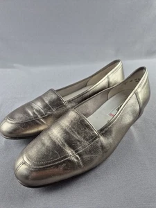 Gabor Viva Damen Penny Loafer - Leder - Gold Metallic - UK 8  - Bild 1 von 14