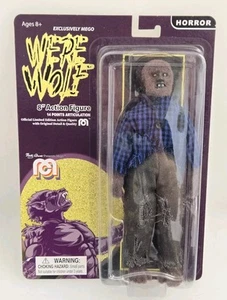 "Figura flocada de hombre lobo Mego 8"" sin usar, en caja" - Imagen 1 de 6