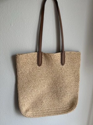 Michael Kors Eliza large woven straw tote bag - Image 1 of 4