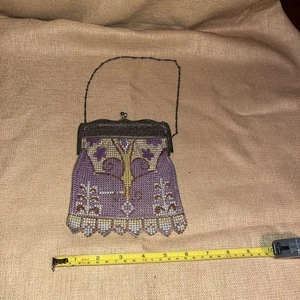 Vintage Whiting Davis Mesh Flapper Evening Bag Art Deco 1920s Silver Tone Clasp - Picture 1 of 6