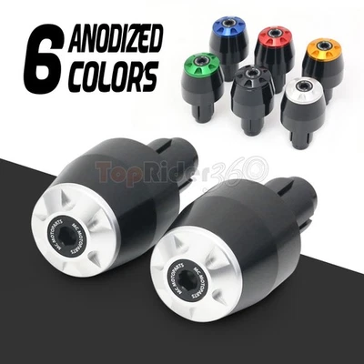 SILVER CNC Bar End Sliders STORM For Suzuki SV 650 S 99-12 11 10 09 08 07 06 - Imagem 1 de 4