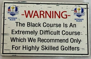 2025 Ryder Cup Magnet Warning Sign Bethpage Black golf wood fridge magnet new - Picture 1 of 6