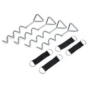 JumpFlex Trampoline ANCHORKIT Corkscrew Shape Steel Stakes Heavy Duty Accessory - Picture 1 of 2