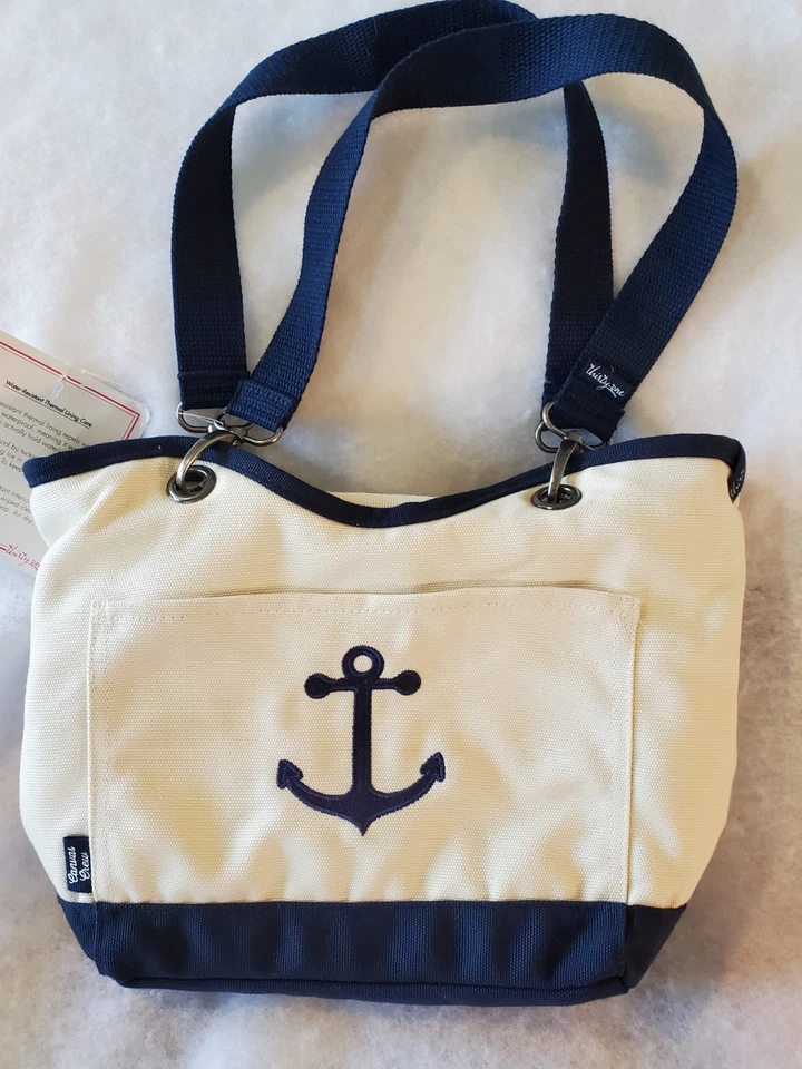 Thirty-One Canvas Crew 保温午餐袋海军蓝锚二手 S3 — 第 1/4 张图片