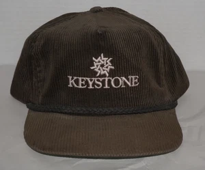 Vintage Imperial Denver Brown CORDUROY Hat KEYSTONE Rope Baseball Cap - Picture 1 of 8