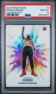 2024 Panini Prizm WWE Roman Reigns Color Blast Case Hit PSA 10 - Bild 1 von 2