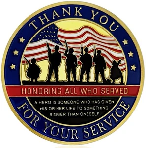 10PCS Gifts Thank You for Your Service Collection Coin Challenge Commemorative - Picture 1 of 8