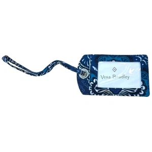 Vera Bradley Kofferanhänger blau Paisley Blumen NEU ohne Etikett - Bild 1 von 2