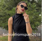 Zara New Woman Draped Midi Dress Black Xs-xxl 3152/200