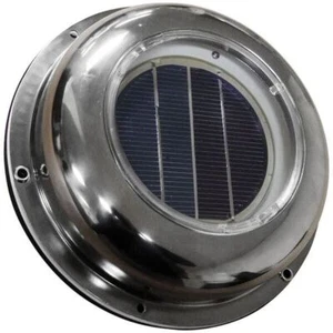 Solar Exhaust Fan, Solar Vent, Waterproof Roof Vent Stainless Steel Cover - Picture 1 of 1
