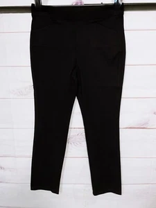 Chico's Travelers Womens Pants Size 1R (US 8R) Black Stretch Pockets Pull On - Picture 1 of 7