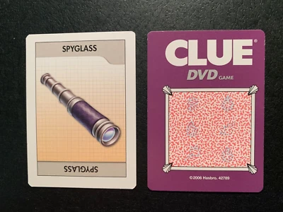 Clue DVD  SPYGLASS  Item Card  Game Replacement Piece 2006 Hasbro - Image 1 of 3