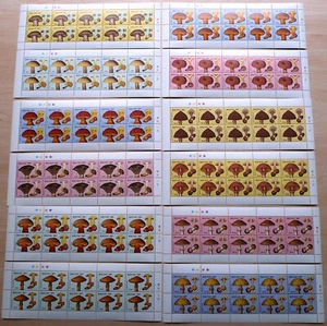 Bhutan 1989 Mi. 1145-1156 Kleinbogen 12 Werte ** MNH Pilze Mushrooms selten - Bild 1 von 2