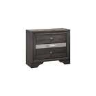 Best Quality Furniture Catherine And David Nighstand Only Grey 3-Drawer