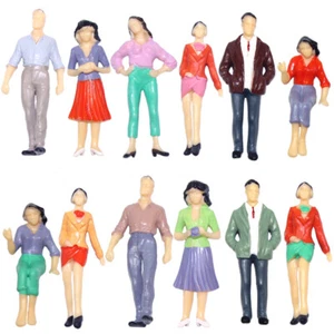 P25 Model Trains G Gauge 1:25 Painted Figures 10pcs Standing 2pcs Seated People - Picture 1 of 7