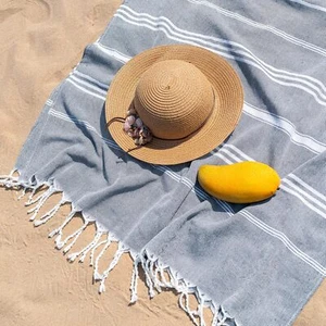Turkish Beach Towel, 36"X71" Quick Dry Sand Free Oversized Bath Pool Swim Towel - Picture 1 of 19