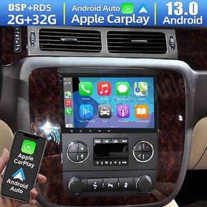 Android 13 Apple Carplay For GMC Yukon 2007-2014 Car Stereo Radio GPS RDS Player - Picture 1 of 20