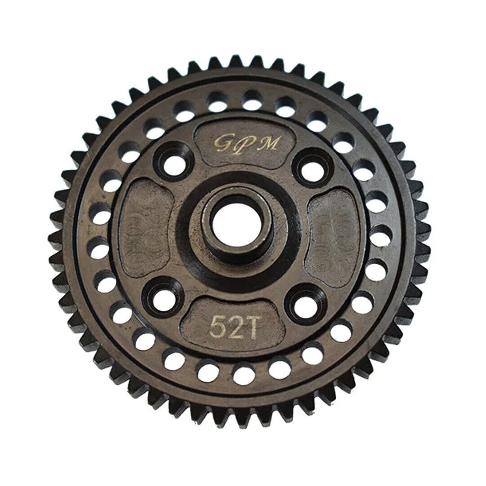 GPM 52T Carbon Steel Spur Gear for Traxxas Sledge Monster Truck - Black (SLE052TSBK)