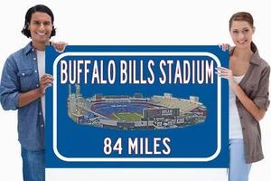 Buffalo Bills, Bills Stadium - Miles to Stadium Highway Road Sign Customize the - Foto 1 di 13