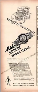Reloj Mido Multifort Impreso Anuncio De Colección 1947 Efímero Arte De Pared Decoración Superauto - Imagen 1 de 1