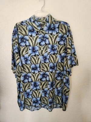 John Henry Viva Tropical Hawaiian Button Down Shirt Men's Size Large - Image 1 of 3
