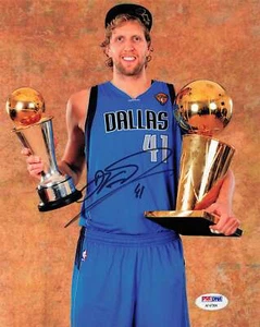 Dirk Nowitzki signed 8x10 photo PSA/DNA Dallas Mavericks Autographed - Picture 1 of 1