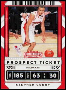 2020 Panini Contenders Draft Picks #1b Stephen Curry Davidson Wildcats #1 - Foto 1 di 2