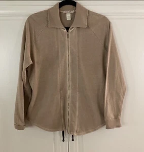 CHAQUETA DE FELPA FRANCESA FRESH PRODUCT manga raglán cremallera frontal beige talla L Usado en Excelente Condición - Imagen 1 de 1