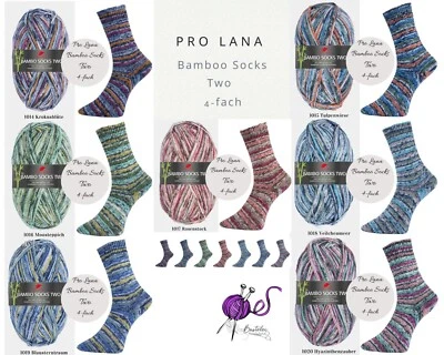 "Pro Lana Bamboo Socks color Two" 100g Sockenwolle Strumpfwolle 4fach - Bild 1 von 2