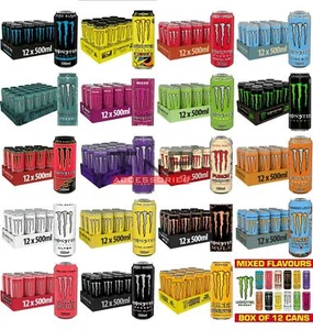 Monster Energy Ultra Zero Calories 12 x 500ml Drink FULL Cans Sugar FREE Drinks - Picture 1 of 12