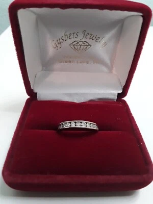10KT White Gold Diamond Ring Size 4.75 Natural diamonds 1/2 CTW Stamped+Tested.  - Image 1 of 4