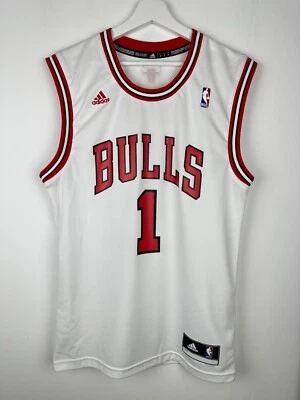 Camiseta #1 Derrick Rose Chicago Bulls NBA compatível com tamanho M masculina S Swingman vintage - Imagem 1 de 4