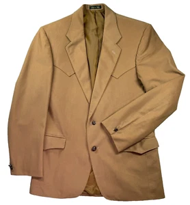 Giacca blazer Circle S uomo 40R marrone marrone marrone western cowboy rodeo retrò USA Gorp - Foto 1 di 10