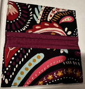Copertina libretto degli assegni Vera Bradley portafoglio coupon organizzatore dipinto paisley NUOVO - Foto 1 di 6