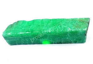 Rebanada de esmeralda verde natural de 233,5 quilates teñida áspera gemas sueltas certificadas por EGL 5ARA - Imagen 1 de 9