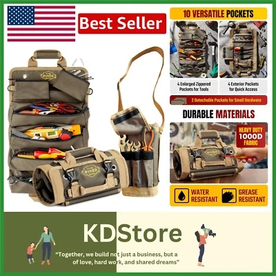 Versatile Motorcycle Tool Roll with Detachable Pouches - Ideal Gift for Him - Image 1 of 4